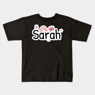 Sarah name cute design Kids T-Shirt